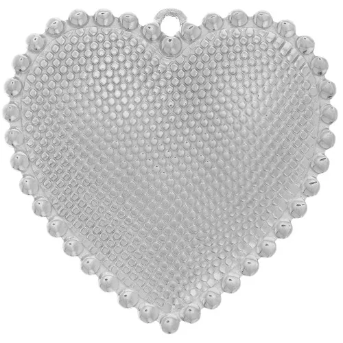 31x32mm 304L stainless steel Pendants with worked hearts x2