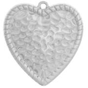 27x26mm 304L stainless steel Pendants hammered hearts x2|raw }}