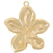 40x37mm Flower pendant - Fine Gold Plated x1