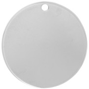 40mm Round sequin - Fine silver plating x1