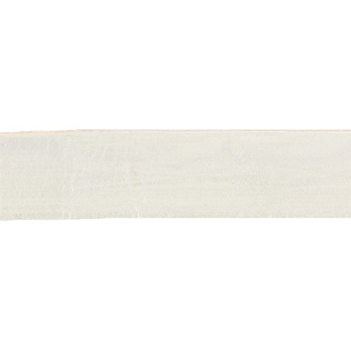 Leather lace 10mm White metallic  x30cm