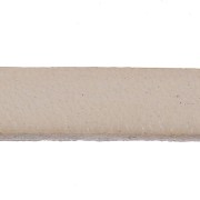 Leather lace 5x2mm Metal White x30cm