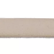 Leather lace 5x2mm Metal White x30cm