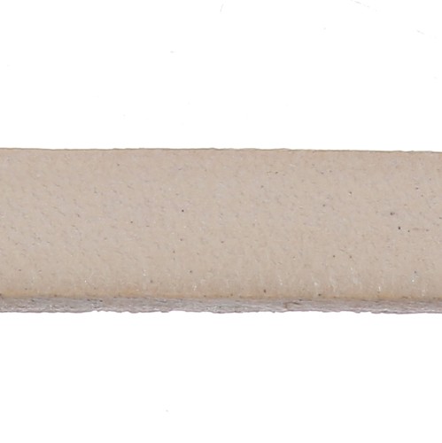 Leather lace 5x2mm Metal White x30cm