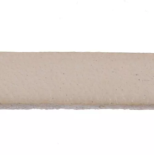 Leather lace 5x2mm Metal White x30cm
