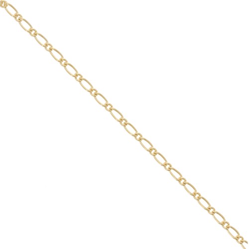 Chain flat links 3.5mm fine Gold plated x1m
