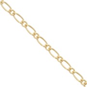 Chain flat links 3.5mm fine Gold plated x1m