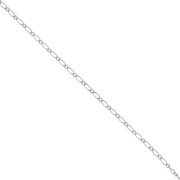 Chain flat links 3.5mm Rhodié x1m