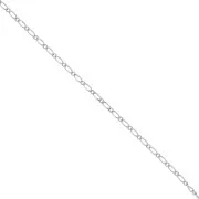 Chain flat links 3.5mm Rhodié x1m