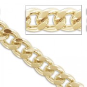 Aluminium Curbchain  9x13mm Gold tone x1m|raw }}