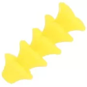 4x7mm Glass flower beads - Opaque Yellow x20