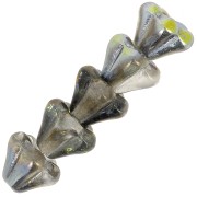 5x6mm Glass flower beads - Crystal Vitrail x10|raw }}