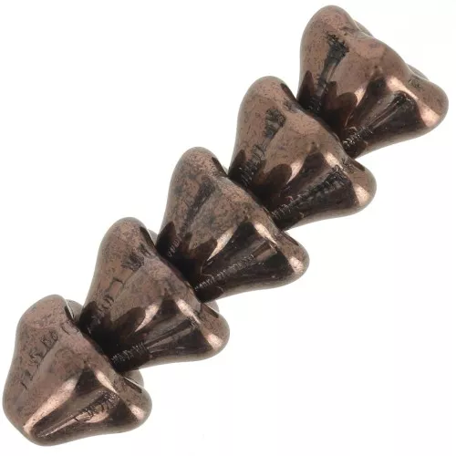 6x8mm Glass flower beads - Jet Lumi Amethyst x10