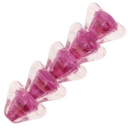 6x8mm Glass flower beads - Crystal Rose x10|raw }}