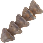 6x8mm Glass flower beads - Crystal Capri Rose Full Mat x10|raw }}