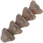 6x8mm Glass flower beads - Crystal Capri Rose Full Mat x10