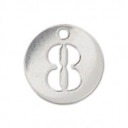 A figure 8 Sterling silver charm 8.5mm x1|raw }}