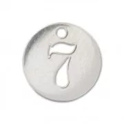 A figure 7 Sterling silver charm 8.5mm x1