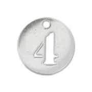 A figure 4 Sterling silver charm 8.5mm x1