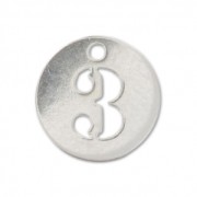 A figure 3 Sterling silver charm 8.5mm x1|raw }}