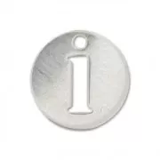 A figure 1 Sterling silver charm 8.5mm x1