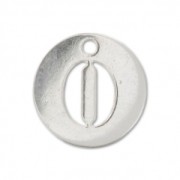 A figure 0 Sterling silver charm 8.5mm x1