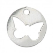 Sterling silver butterfly charm 10mm x1