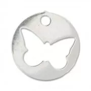 Sterling silver butterfly charm 10mm x1