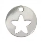 Sterling silver star charm 10mm x1