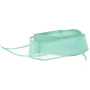 25mm silk ribbon - Turquoise x85cm|raw }}