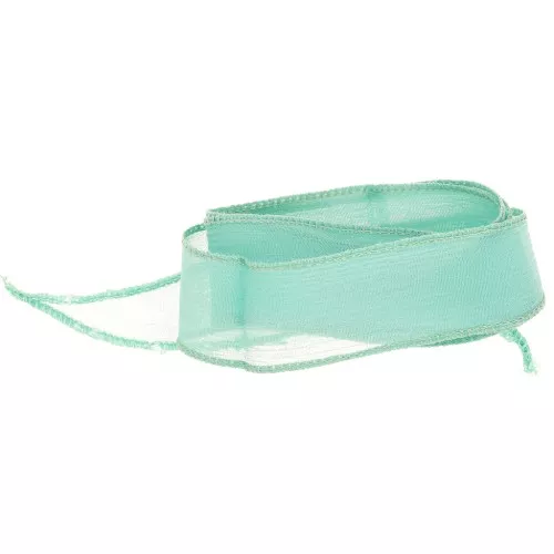 25mm silk ribbon - Turquoise x85cm