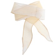 25 mm Silk Ribbon - Tie-Dye - Ecru/Cream - White x 85 cm
