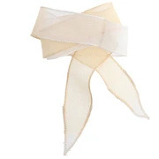 25 mm Silk Ribbon - Tie-Dye - Ecru/Cream - White x 85 cm