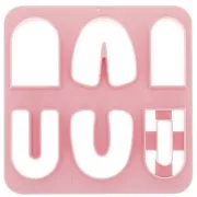 Set of 6 plastic cutters for modelling & polymer clay - Arche x1