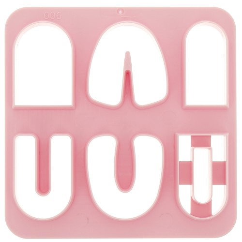 Set of 6 plastic cutters for modelling & polymer clay - Arche x1