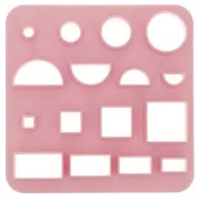 Set of 16 plastic cutters for modelling & polymer clay - Square x1