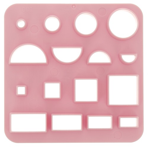 Set of 16 plastic cutters for modelling & polymer clay - Square x1