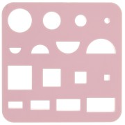 Set of 16 plastic cutters for modelling & polymer clay - Square x1