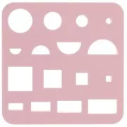 Set of 16 plastic cutters for modelling & polymer clay - Square x1