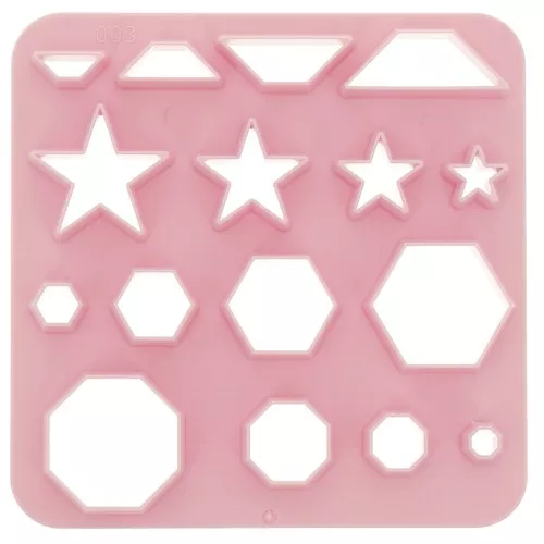 Set of 16 plastic cutters for modelling & polymer clay - Star x1