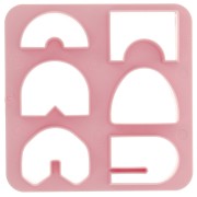 Set of 6 plastic cutters for modelling & polymer clay - Bridge x1