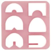 Set of 6 plastic cutters for modelling & polymer clay - Bridge x1