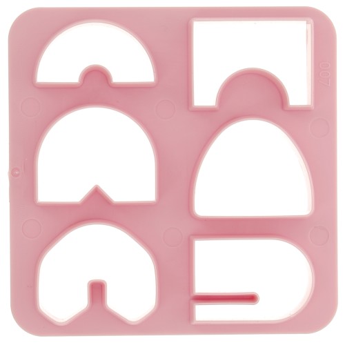 Set of 6 plastic cutters for modelling & polymer clay - Bridge x1