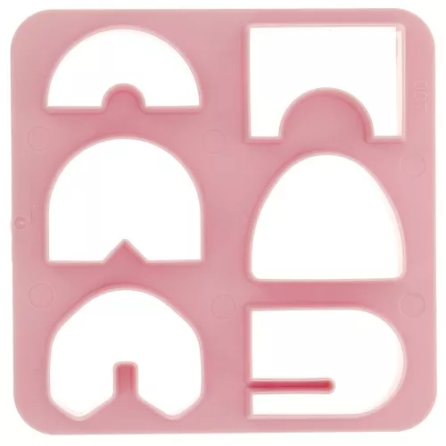 Set of 6 plastic cutters for modelling & polymer clay - Bridge x1