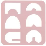 Set of 6 plastic cutters for modelling & polymer clay - Bridge x1