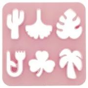 Set of 6 plastic cutters for modelling & polymer clay - Nature x1