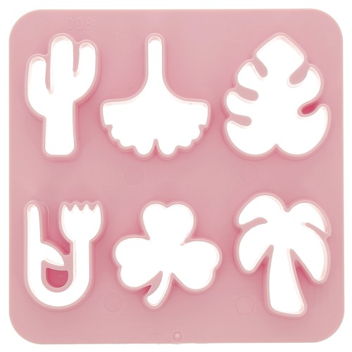 Set of 6 plastic cutters for modelling & polymer clay - Nature x1