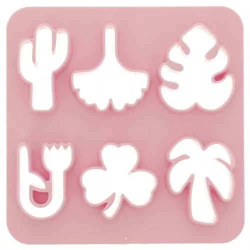 Set of 6 plastic cutters for modelling & polymer clay - Nature x1