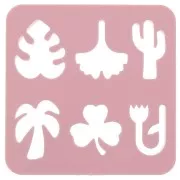 Set of 6 plastic cutters for modelling & polymer clay - Nature x1