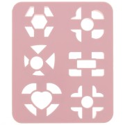 Set of 6 plastic cutters for modelling & polymer clay - Heart - Flower x1